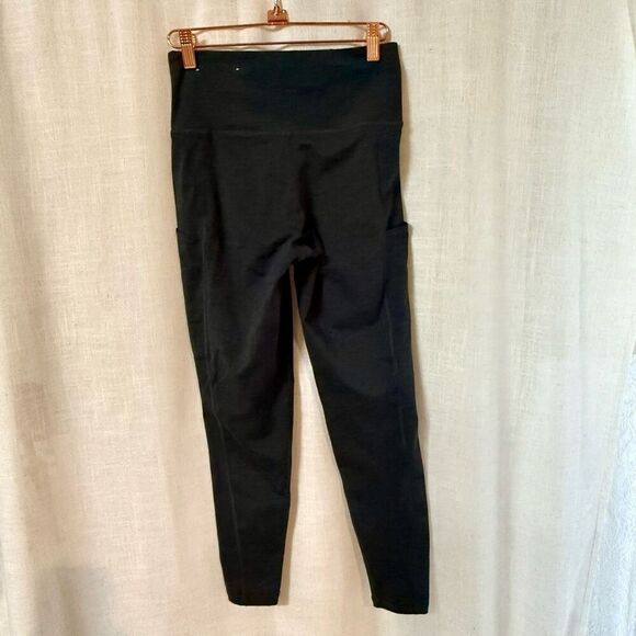 American Eagle Outfitters Leggings Women Small Black High-Waisted Tights Pockets - Picture 12 of 12